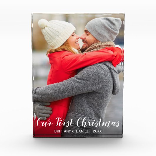 Unser erster Weihnachtspaar-Foto-Block Fotoblock (Vorderseite)