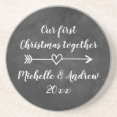 Unser erster Weihnachtszusammen Getränkeuntersetzer (Vorne)