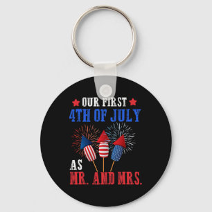 Unser erstes 4. Juli als Mr. Mrs. Patriot-Paar Schlüsselanhänger