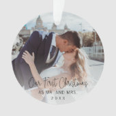 Unser erstes Black Script-Foto Ornament (Vorderseite)