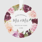 Unser erstes Blumenblättriges Foto Lesbian Ornament (Vorderseite)