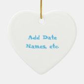 Unser erstes Chanukka verzieren zusammen Geschenk Keramik Ornament (Hinten)