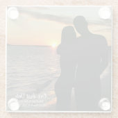 Unser erstes Datum, paarweise maßgeschneiderte Hoc Glasuntersetzer (Rückseite)