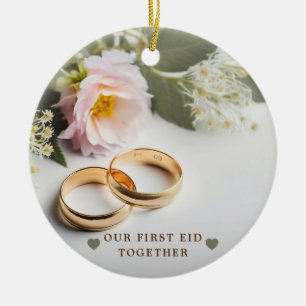 Unser erstes Eid-Zusammen-Ornament Keramik Ornament