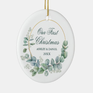 Unser erstes Eucalyptus-Foto zu Weihnachten  zurü Keramik Ornament