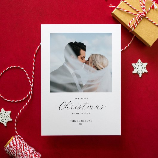 Unser erstes Foto Feiertagskarte