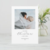 Unser erstes Foto Feiertagskarte (Stehend Vorderseite)