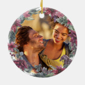 Unser erstes Foto, Frau Floral Keramik Ornament (Hinten)