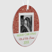 Unser erstes Foto Ornament nach Maß Weihnachten (Vorderseite)