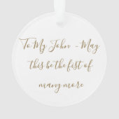 Unser erstes Foto Ornament nach Maß Weihnachten (Rückseite)