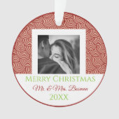 Unser erstes Foto Ornament nach Maß Weihnachten (Vorderseite)