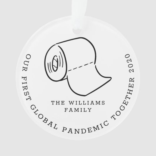 Unser erstes Foto zur globalen Pandemie Ornament (Vorderseite)