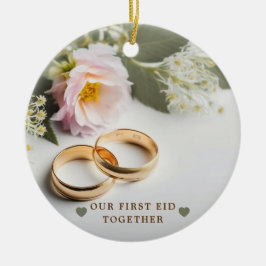 Unser erstes gemeinsames Abendessen Keramik Ornament