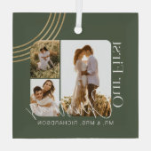 Unser erstes geometrisches Foto der Neuzeit Ornament Aus Glas (Rückseite)