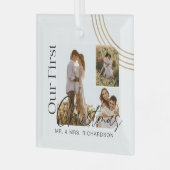 Unser erstes geometrisches Foto der Neuzeit Ornament Aus Glas (Vorderseite links)