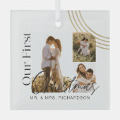 Unser erstes geometrisches Foto der Neuzeit Ornament Aus Glas (Vorderseite)