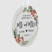 Unser erstes geometrisches Foto der Verheirateten Ornament (Vorderseite)