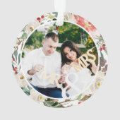 Unser erstes geometrisches Foto der Verheirateten Ornament (Rückseite)