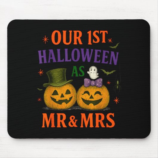 Unser erstes Halloween als Herr und Frau 2025 pass Mousepad (Vorne)
