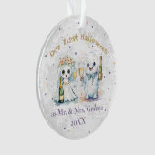 Unser erstes Halloween als Mr. & Mrs. Ornament (Vorderseite)