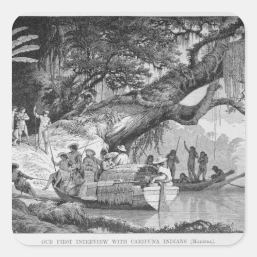 Unser erstes Interview mit Caripuna-Amerikanischen Quadratischer Aufkleber (Vorderseite)