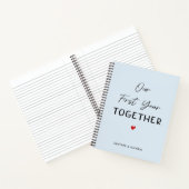 Unser erstes Jahr zusammen Valentins Geschenkjourn Notizblock (Innenseite)