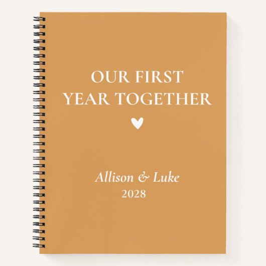 Unser erstes Jahr zusammen, Verlobung Journal Gesc Notizblock (Vorderseite)