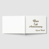 Unser erstes Jubiläumsbuch Gold Typografie Gästebuch (Voll)