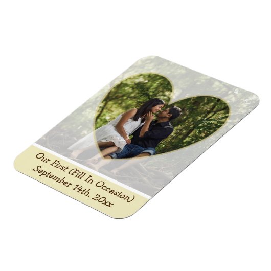 Unser erstes Magnet (Occasion) für Erinnerung Foto (Linke Seite)