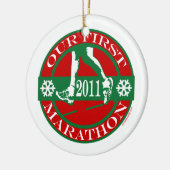 Unser erstes Marathon Keramikornament (Links)