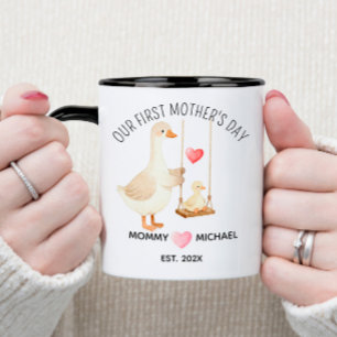Unser erstes Muttertagsgeschenk, Mama und Baby Ent Tasse