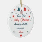 Unser erstes Personalisiertes Foto zu Weihnachten Keramik Ornament (Rechts)