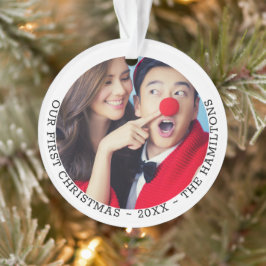 Unser erstes Personalisiertes Foto zu Weihnachten Ornament