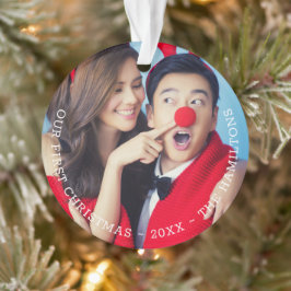 Unser erstes Personalisiertes Foto zu Weihnachten Ornament