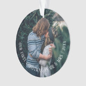 Unser erstes Personalisiertes Foto zu Weihnachten Ornament (Vorderseite)