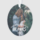 Unser erstes Personalisiertes Foto zu Weihnachten Ornament (Vorderseite)