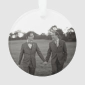 Unser erstes, rustikales, schwulenfrisch gezogenes ornament (Rückseite)