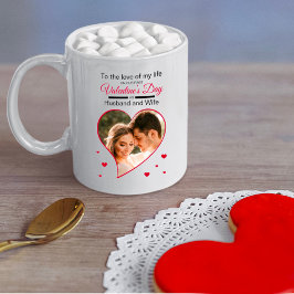 Unser erstes Valentine als Husband & Ehefrau Red F Kaffeetasse