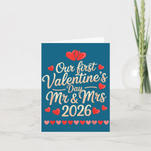 Unser erstes Valentinstagsfest als Herr und Frau 2 Karte