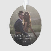 Unser erstes Verheiratetes Foto Ornament (Vorderseite)