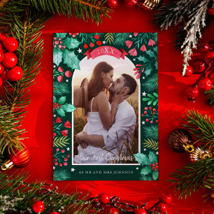 Unser erstes Verheiratetes Foto zu Weihnachten