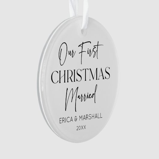 Unser erstes Verheiratetes Individuelle Name zu We Ornament (Vorderseite)