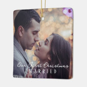 Unser erstes Verheiratetes Personalisiertes Foto z Keramikornament (Links)