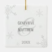 Unser erstes Verheiratetes Personalisiertes Foto z Keramikornament (Rückseite)