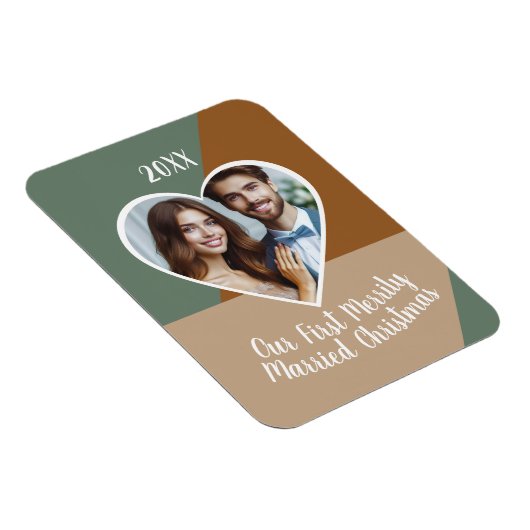 Unser erstes Verheiratetes Weihnachts-Foto Magnet (Rechte Seite)