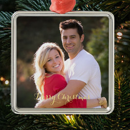 Unser erstes Verheiratetes Weihnachts-Gold-Text 1. Ornament Aus Metall