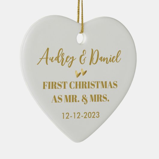Unser erstes Verheiratetes Weihnachtsgeschenk - Go Keramik Ornament (Rechts)