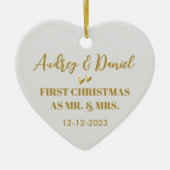 Unser erstes Verheiratetes Weihnachtsgeschenk - Go Keramik Ornament (Vorne)