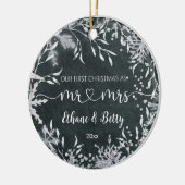 Unser erstes Verheiratetes Weihnachtsgeschenk Keramik Ornament (Links)