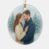 Unser erstes Verheiratetes Weihnachtsgeschenk Keramik Ornament (Links)